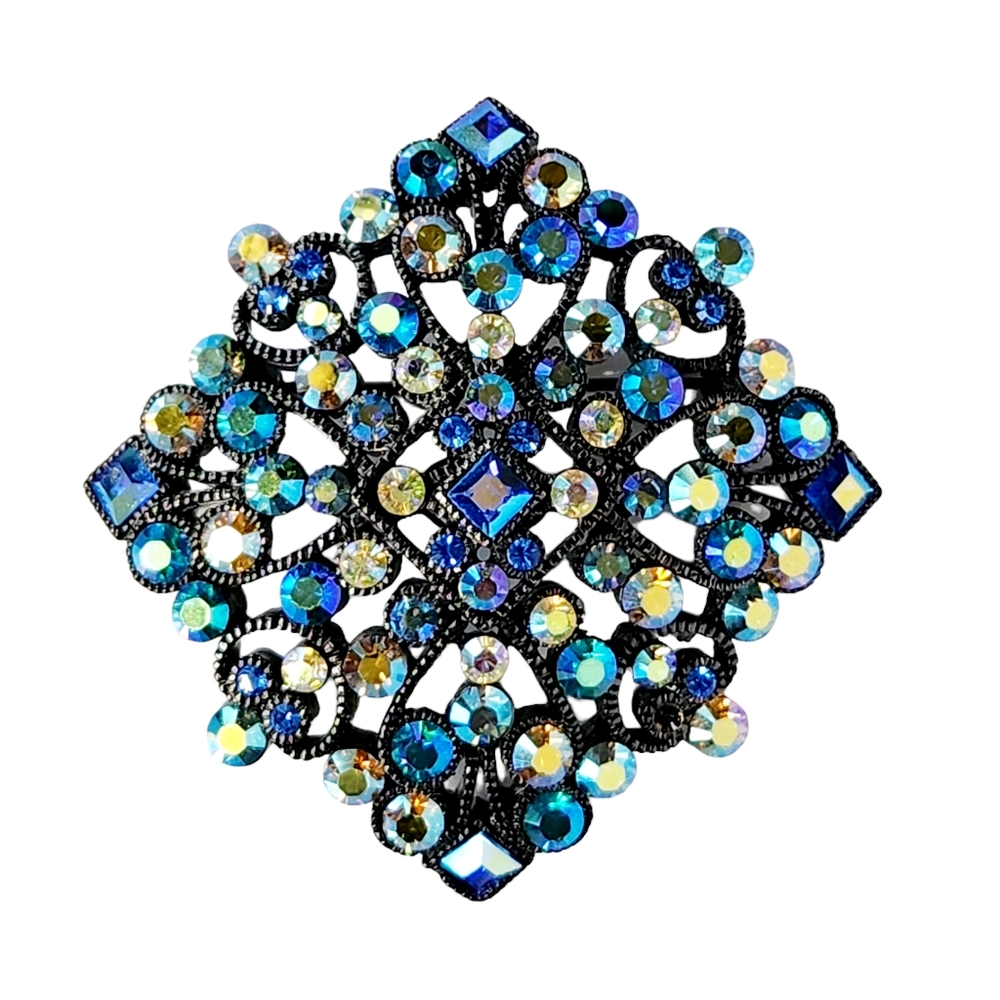 Joan Rivers 1990s Classic Collection AB Brooch *missing 1 small blue stone *